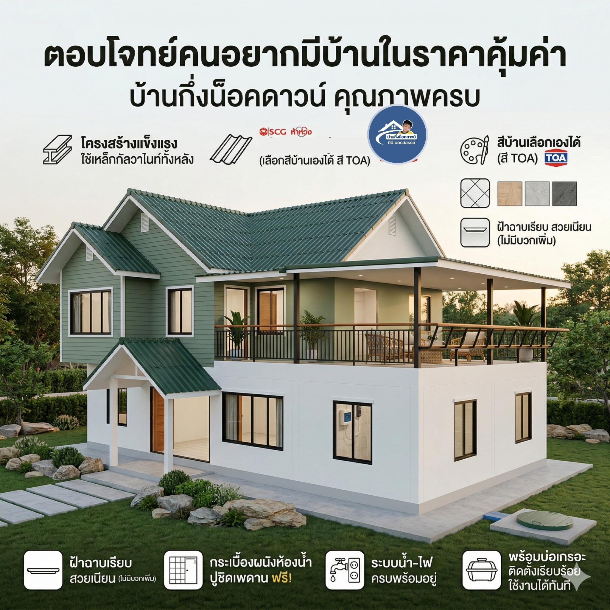 ตัวอย่างโพสต์ บ้านกึ่งน็อกดาว ทีบี นครสวรรค์ ลำดับที่ 24